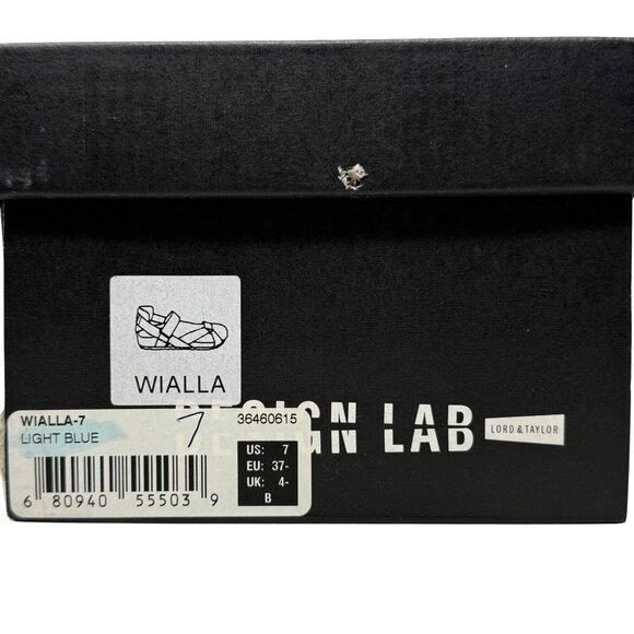 Design Lab Wialla Sandals Adjustable Fabric Straps Light Blue Size Size 7.5 - Picture 10 of 12